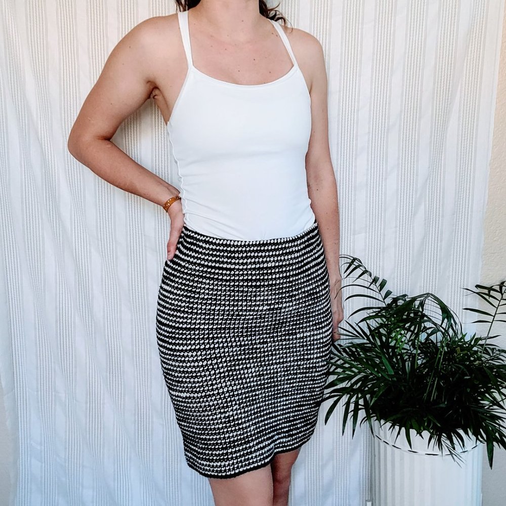 theory Charlot B Striped Stretch-knit Pencil Skirt